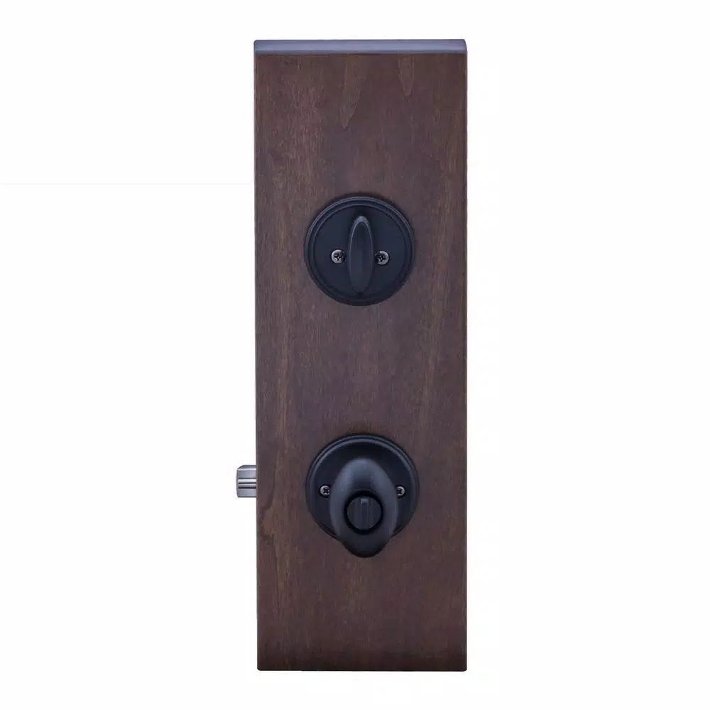 Copper Creek Colonial Egg Style Black Entry Door Knob with Single Cylinder Deadbolt Combo Pack