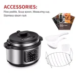 Boyel Living Geek Chef 8 Qt. Stainless Steel 12-in-1 Programmable Electric Pressure Cooker with Oval Non-Stick Pot thumbnail 4