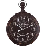 Yosemite Home Decor 33 in. x 24 in. Circular Iron Wall Clock in Black - Rustic Farmhouse Decor thumbnail 1