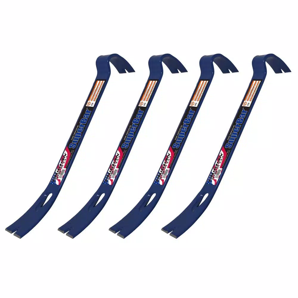Vaughan 15 in. Flat Bar Pry Bar, 4-Pack