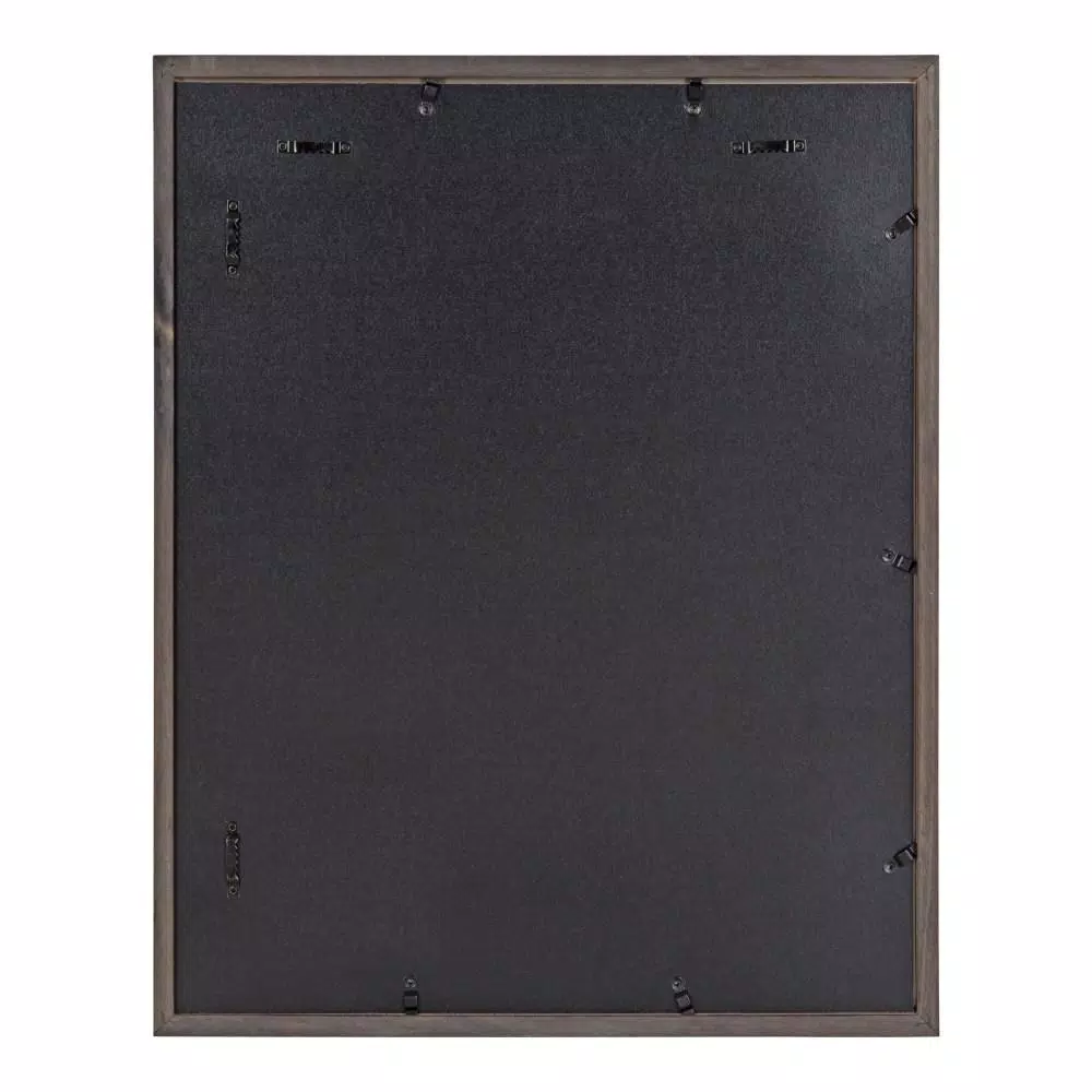 DesignOvation Gallery 16 x 20 Gray Wood Picture Frame with White Mat for 8 x 10 Photos