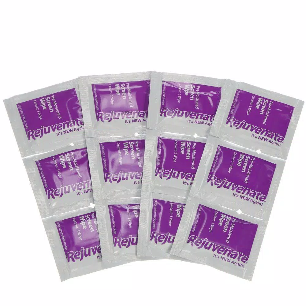 Rejuvenate Pre-Moistened Screen Cleaning Wipes, 12-Count