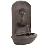 Sunnydaze Decor Seaside Iron Solar Powered Outdoor Wall Water Fountain with Battery Backup thumbnail 1