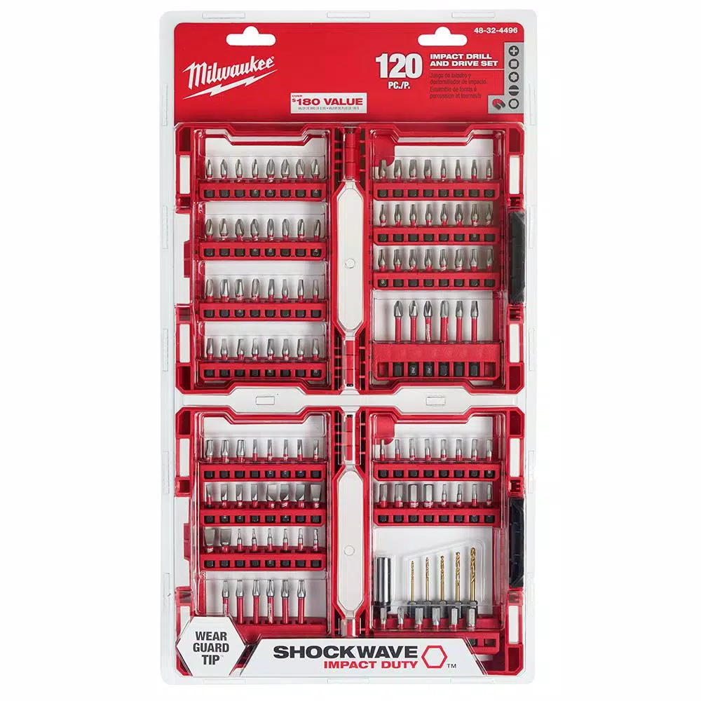 Milwaukee SHOCKWAVE Impact Duty Steel Drill and Driver Bit Set, 120-Piece