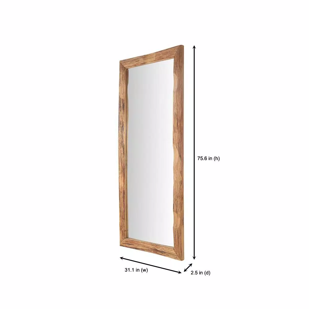 Home Decorators Collection Oversized Classic Wood Frame Floor Mirror, Brown