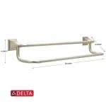 Delta Everly 24 in. Double Towel Bar in SpotShield Brushed Nickel thumbnail 5