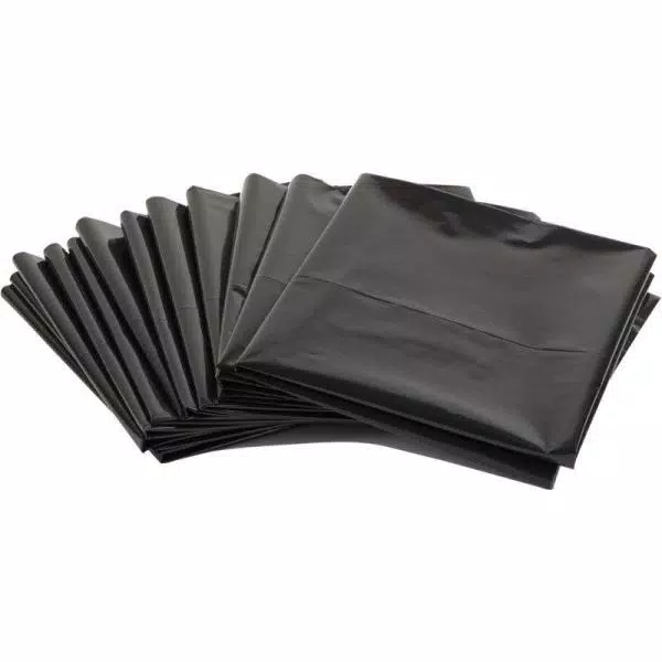 Aluf Plastics 55 Gallon Heavy-Duty Black Trash Bags for Rubbermaid Brute, 1.8 Mil, 100-Count