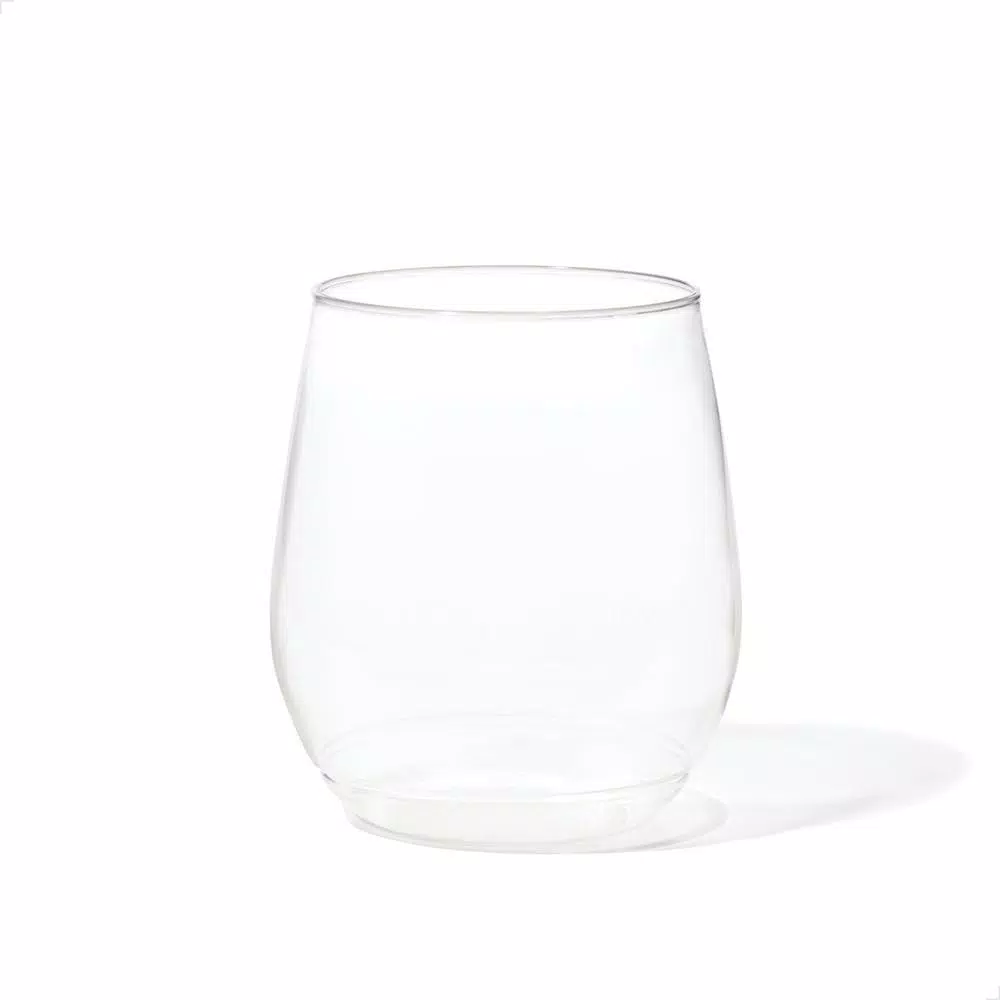 TOSSWARE Unbreakable 14 oz. Stemless Plastic Wine Glasses, Clear, Set of 252