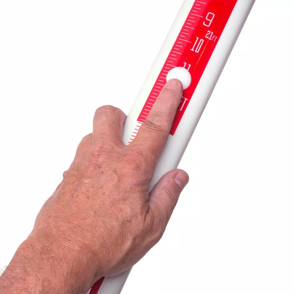 AdirPro 25 ft. Oval Fiberglass Surveyor Leveling Grade Rod