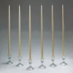 Light In The Dark Shop A Candle 24 in. Ivory Taper Candles, Set of 12 - Dripless & Clean Burning thumbnail 2