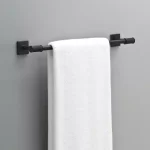 Delta Averland 18 in. Matte Black Towel Bar, Contemporary Knurled Design thumbnail 2