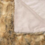 Best Home Fashion Amber Fox Faux Fur Throw Blanket, 58 in. x 60 in. thumbnail 5