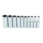 Stanley 1/4 in. Drive SAE Deep Socket Set, 10-Piece thumbnail 1