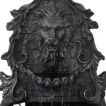 Sunnydaze Decor 30 in. Stoic Courage Lion Head Solar Wall Fountain with Battery Backup thumbnail 4