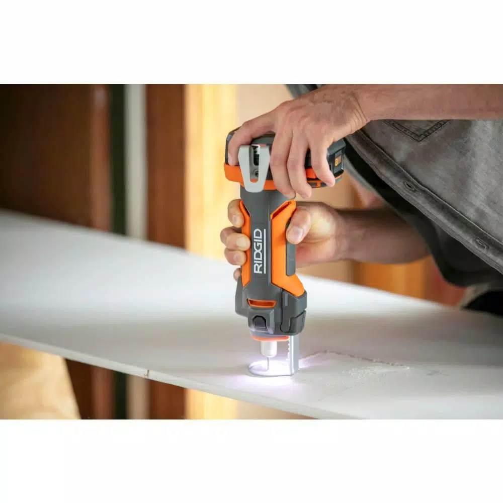 RIDGID 18V Cordless Drywall Cut-Out Tool with 1.5 Ah Lithium-Ion Battery