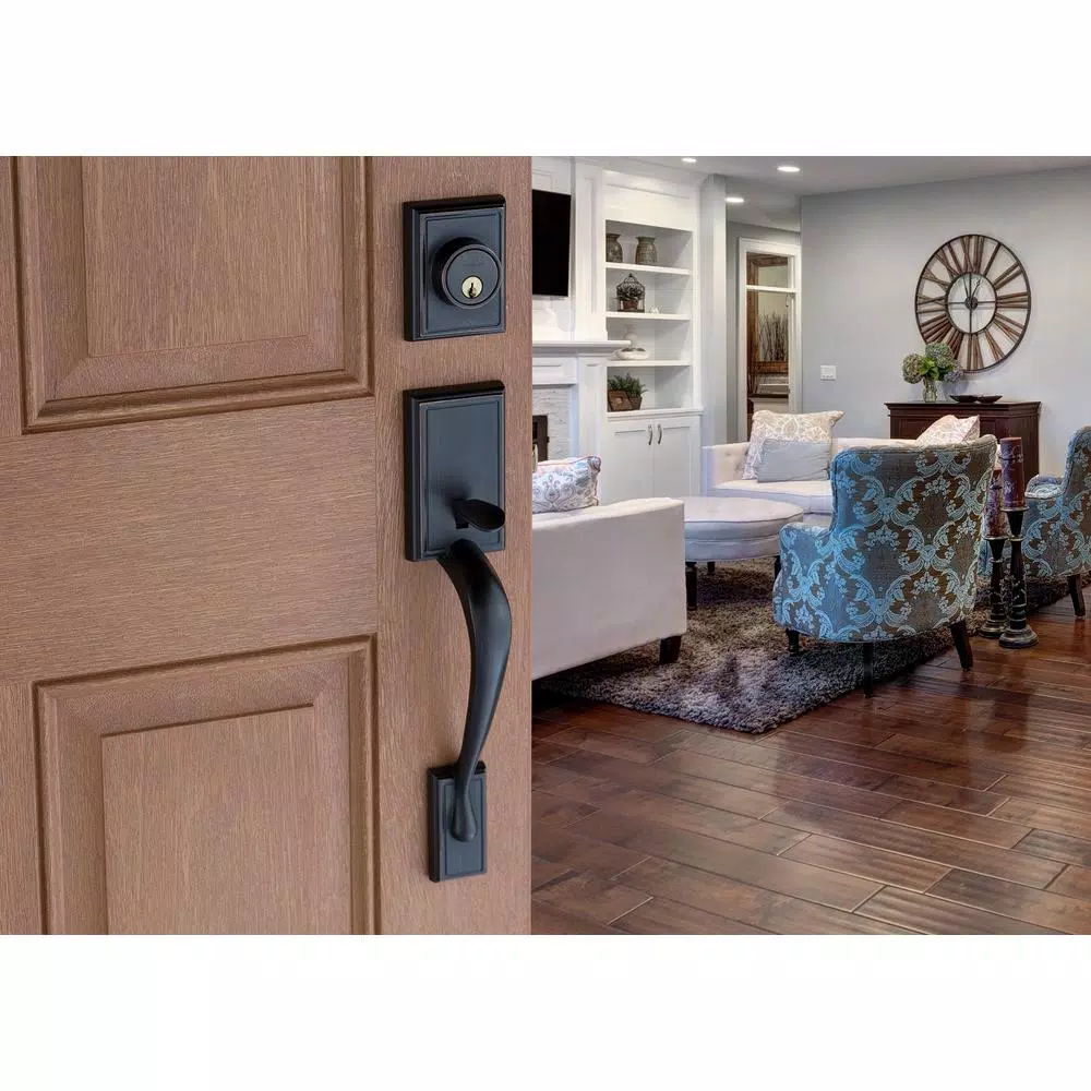 Copper Creek Colonial Handleset with Waverlie Lever Trim, Tuscan Bronze