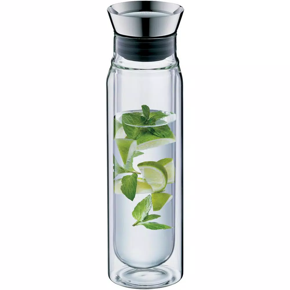 alfi .8 Qt. Double-Wall Borosilicate Glass Carafe with Stainless Steel Lid