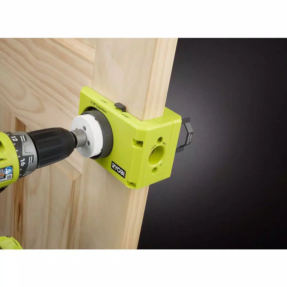 RYOBI Wood/Metal Door Lock Installation Kit with Dual Backset Adjustment