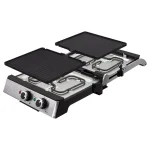 KALORIK Eat Smart 200 sq. in. Stainless Steel Non-Stick Indoor Grill with Reversible Plates thumbnail 4