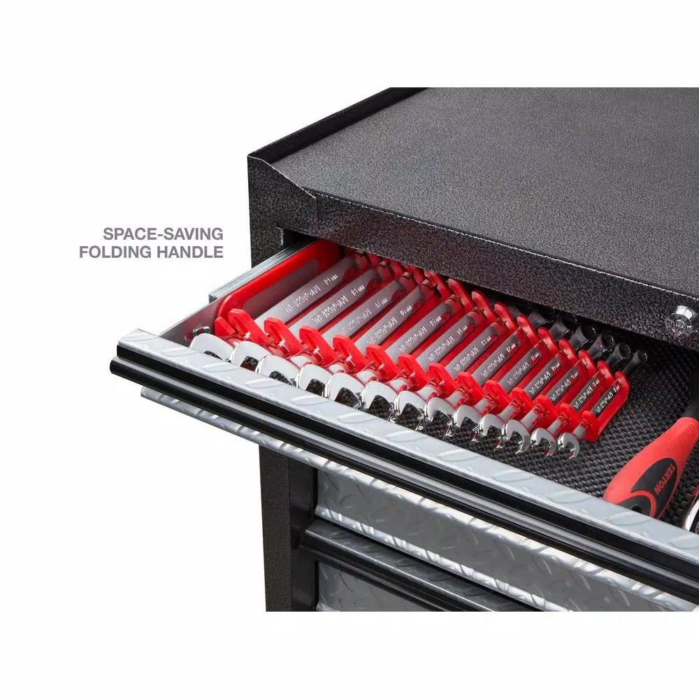 TEKTON 13-Tool Store-and-Go Wrench Rack Keeper, Red