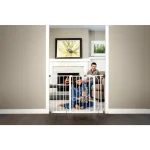 Regalo Easy Step Extra Wide Metal Walk Through Baby Gate, White thumbnail 2