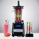 Ovente 1000W Professional Personal Blender with 13.5 oz Travel Mug and Tamper, Black thumbnail 2