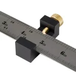 POWERTEC Anodized Aluminum Ruler Marking Guide for Woodworking, Fits 7/8 in. to 1-1/8 in. Widths thumbnail 2