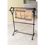 Kingston Brass Oil Rubbed Bronze Pedestal Y-Type Towel Rack, Freestanding Stainless Steel thumbnail 3