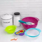 Home Basics 10-Piece Nesting Mixing Bowl and Kitchen Prep Set, Multi-Color Plastic thumbnail 3