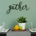 Stratton Home Decor Black Gather Script Metal Wall Decor thumbnail 1