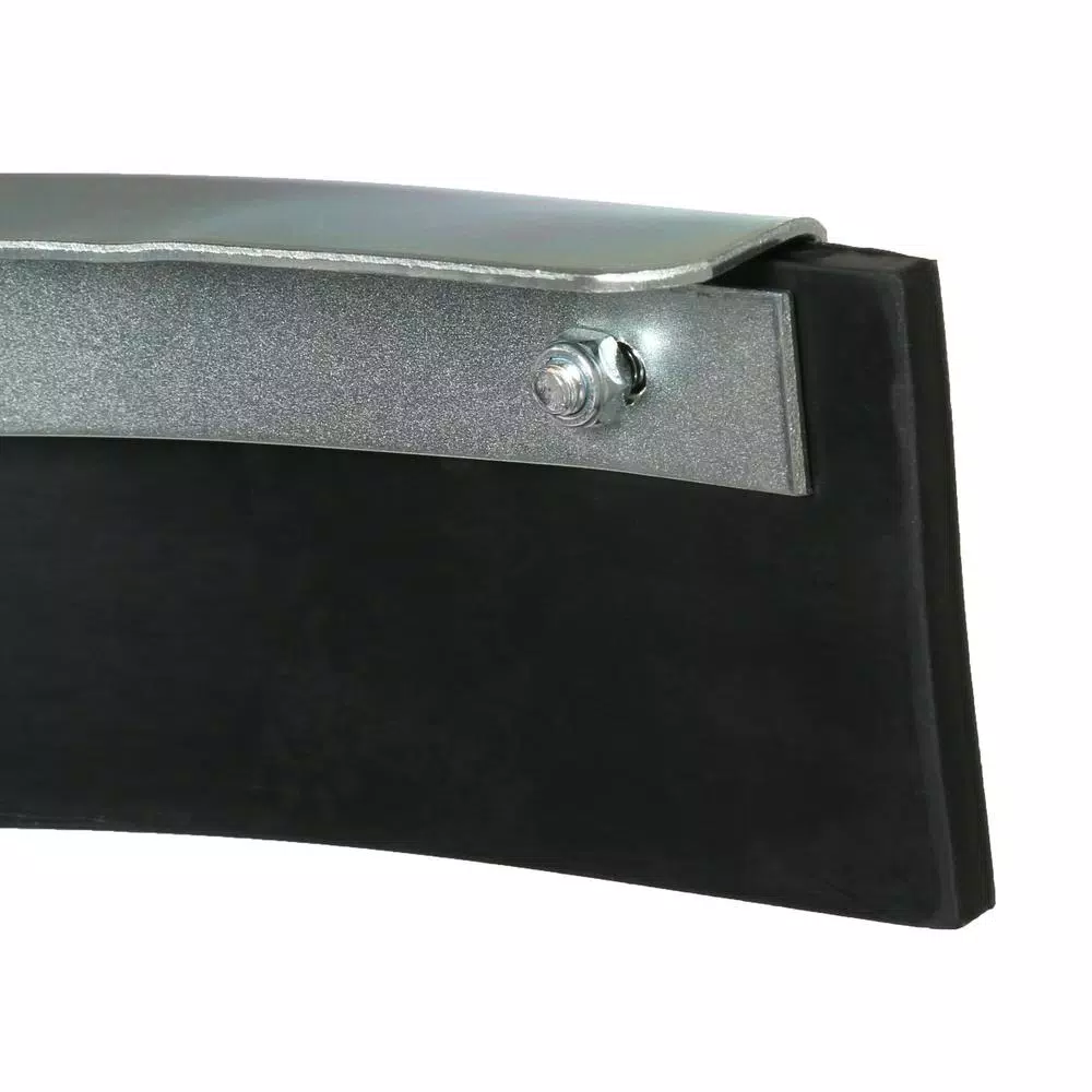 Ettore 24 in. Industrial Curved Floor Squeegee with Scraper Edge and 24 in. Steel Handle
