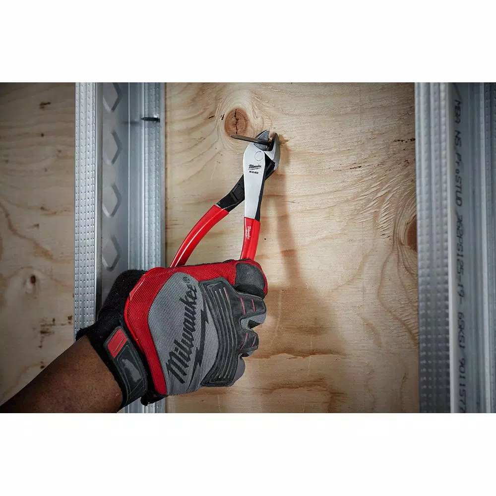 Milwaukee 8 in. Angled Head Diagonal Cutting Pliers with Dipped Grip