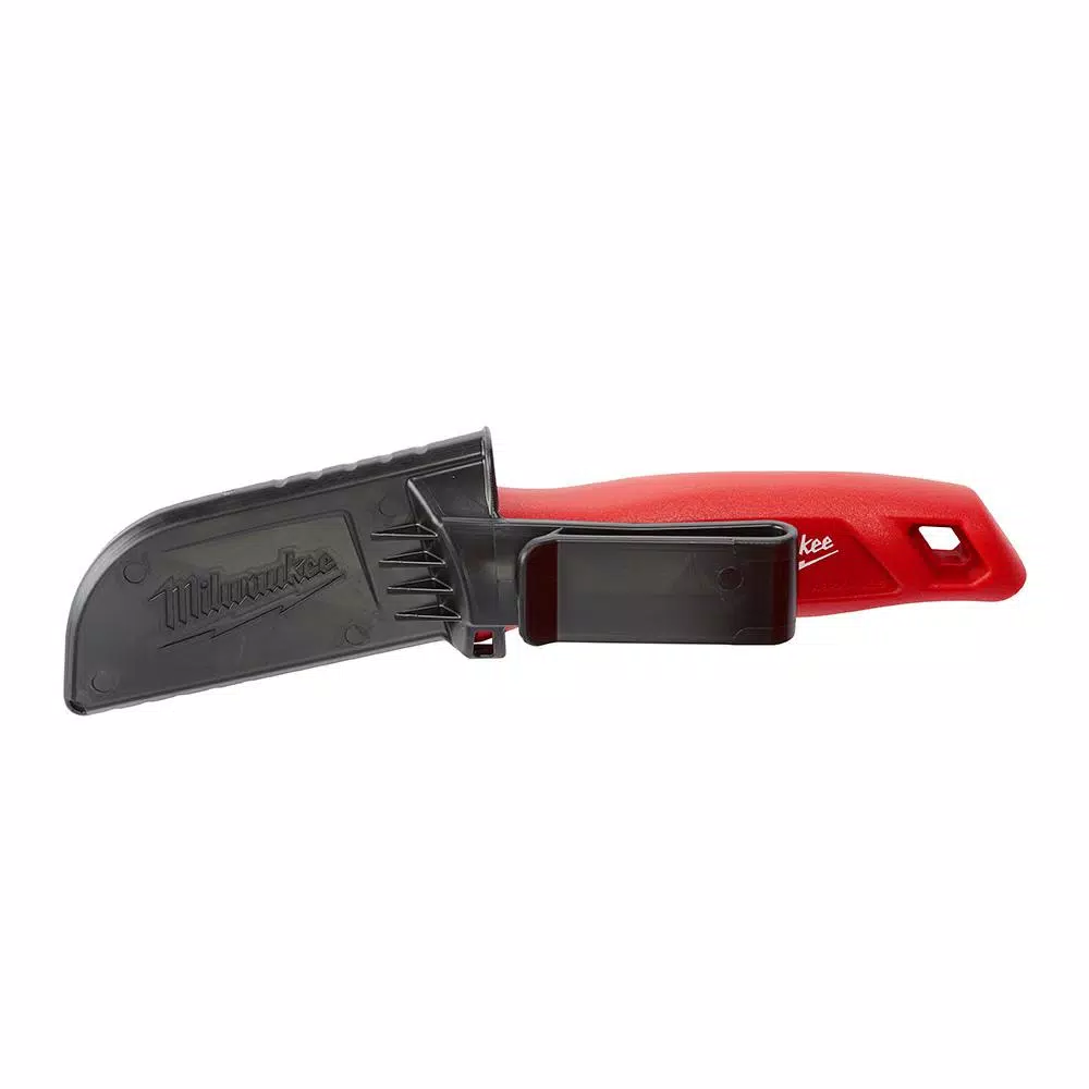 Milwaukee Fixed Blade Hawkbill Knife with Molded Sheath