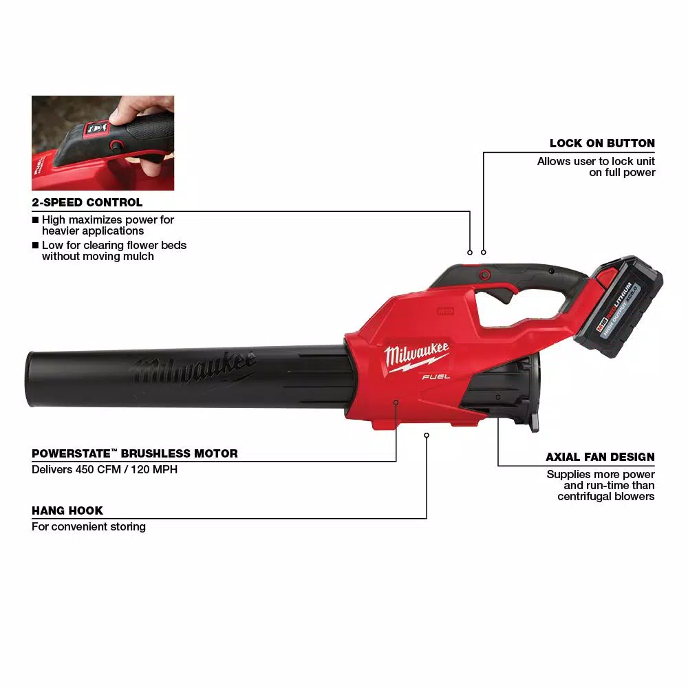 Milwaukee M18 FUEL 4-Tool Combo Kit: Blower, Speaker, Fan, and Rocket Dual Power Tower Light