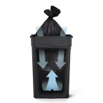 Suncast Commercial 23 Gallon Slim Resin Trash Can, Sand thumbnail 4