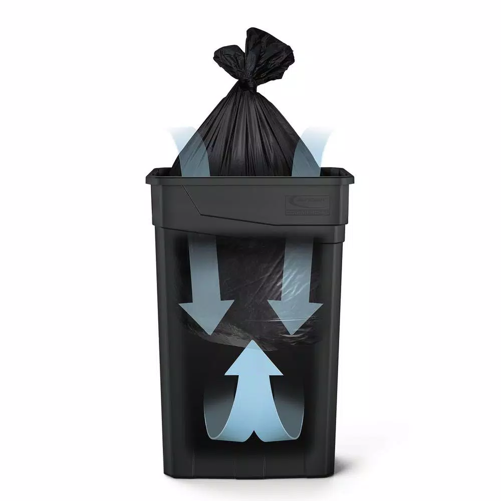 Suncast Commercial 23 Gallon Slim Resin Trash Can, Sand