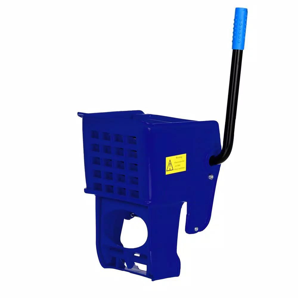 Alpine Industries 36 Qt. Mop Bucket with Side Press Wringer, Blue