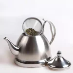 Creative Home Nobili-Tea 8-Cup Brushed Stainless Steel Tea Kettle with Removable Infuser Basket thumbnail 4