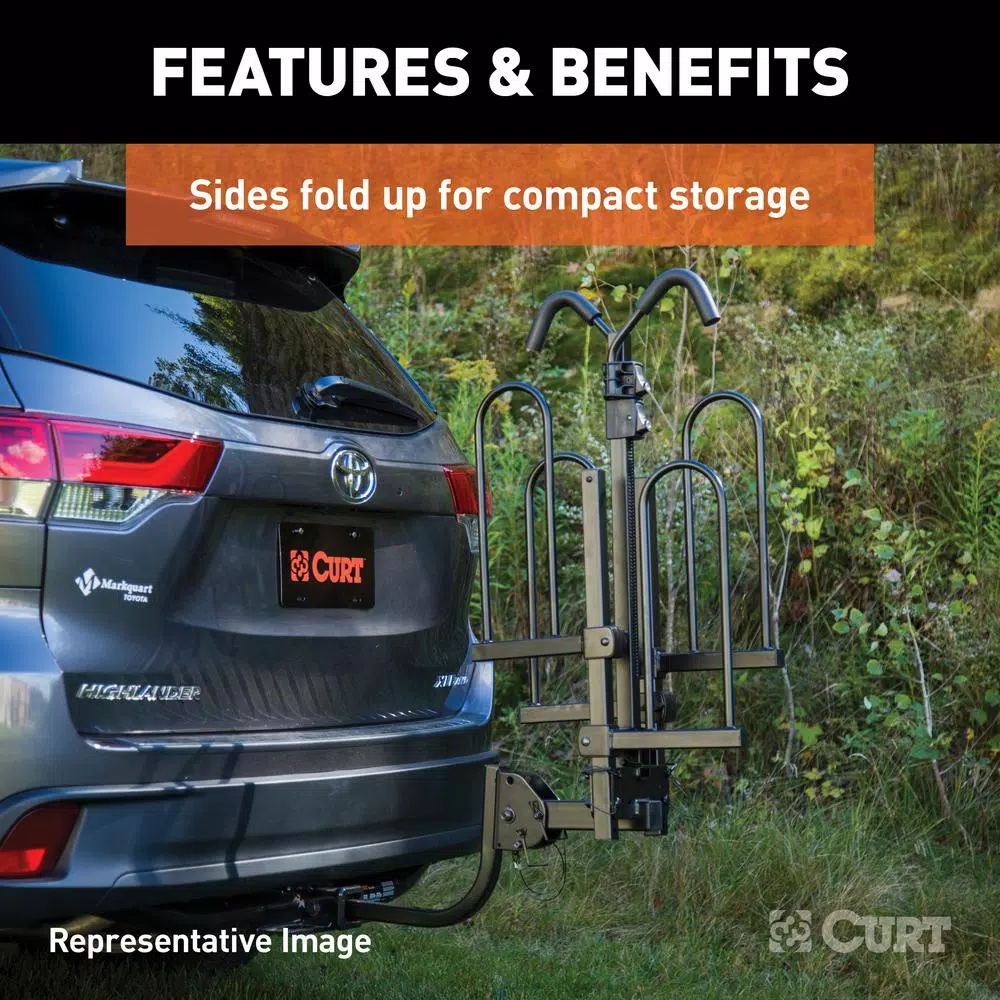 CURT 4-Bike Tray-Style Hitch-Mounted Bike Rack, 2 in. Receiver