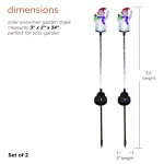 Alpine Corporation Solar Snowman Garden Stakes with Fiber Optic LED Lights, Set of 2 thumbnail 3