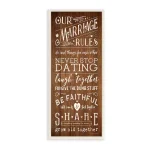 Stupell Industries "Our Marriage Rules" Wood Wall Art - 7 in. x 17 in. Printed Wood Sign thumbnail 1