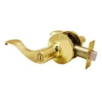 Constructor Polished Brass Prelude Privacy Lever Lock Set, Wave Style thumbnail 3
