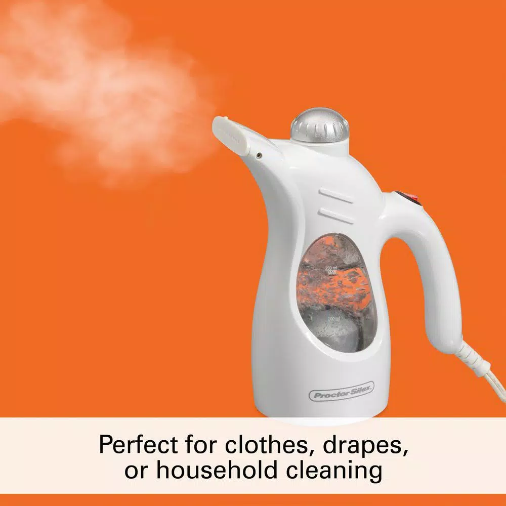 Proctor Silex Handheld Garment Steamer, Compact Travel Clothes Steamer, White