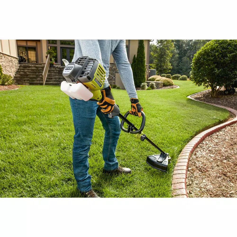RYOBI 25 cc 2-Cycle Gas Straight Shaft String Trimmer with Ultimate Attachment Kit
