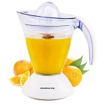 Ovente 25W Electric Citrus Juicer, 34 oz. Capacity, Auto-Reversing Cones, White thumbnail 1