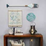 Stratton Home Decor Daisy Table Clock - Mid-Century Modern White Metal and Wood Design thumbnail 1