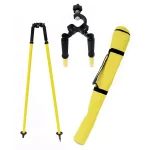 AdirPro Aluminum Prism Pole Bipod - Yellow Surveying Tripod Accessory thumbnail 1