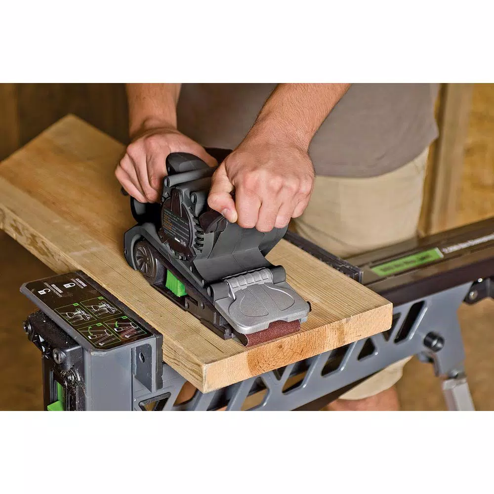 Genesis 8 Amp 3 in. x 21 in. Variable Speed Belt Sander with Adjustable Handle
