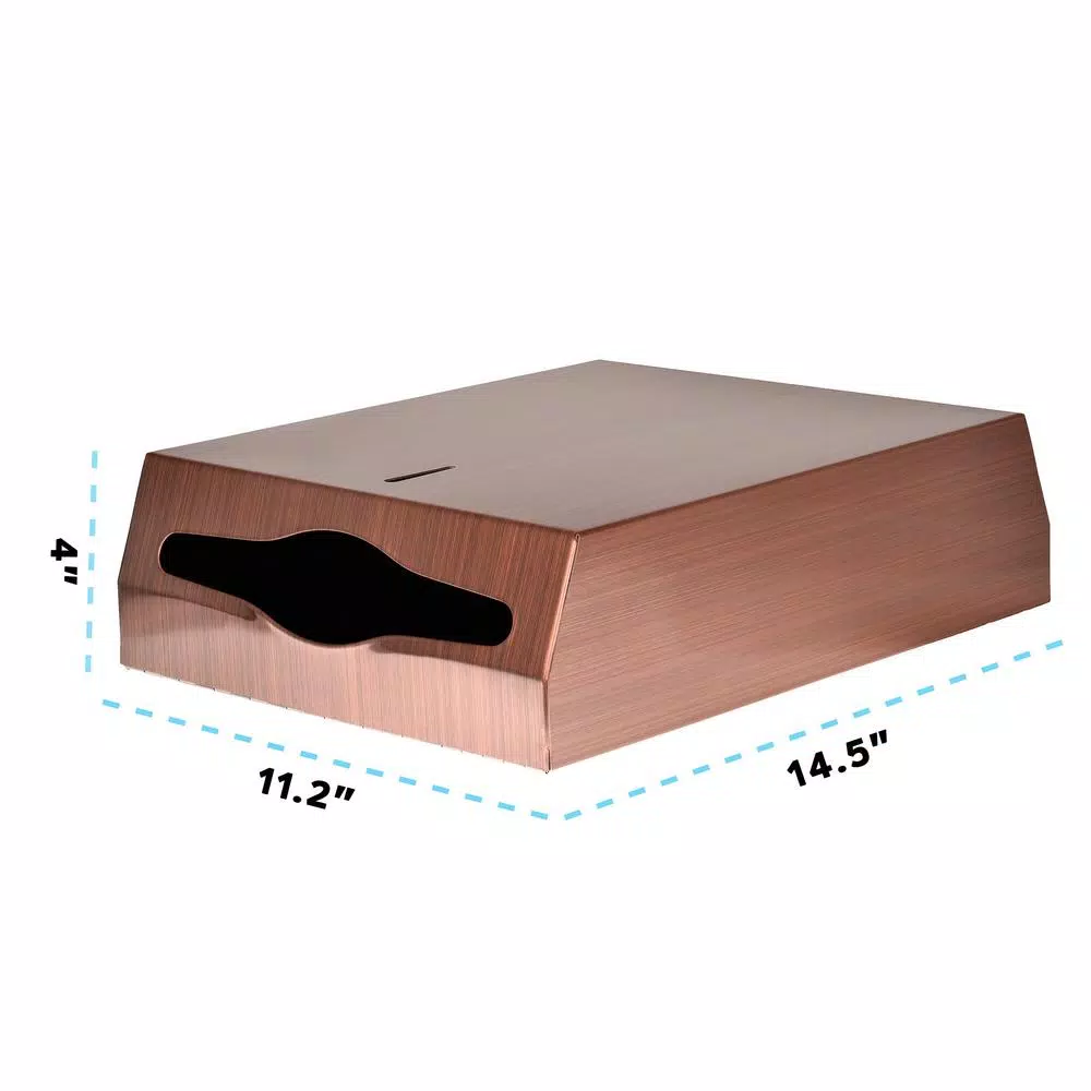 Alpine Industries Rose Gold Stainless Steel C-Fold and Multi-Fold Paper Towel Dispenser