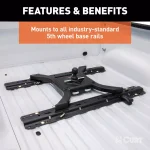 CURT Spyder CURT 5th Wheel Rail Gooseneck Hitch - 2-5/16" Ball thumbnail 4